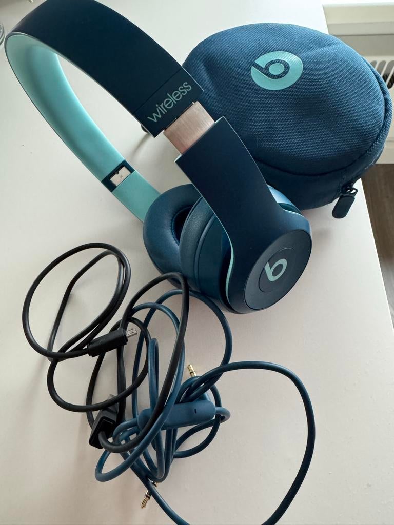 Beats Solo3 Wireless Koptelefoon - Blauw, Ophalen, Beats, Op oor (supra aural), Zo goed als nieuw