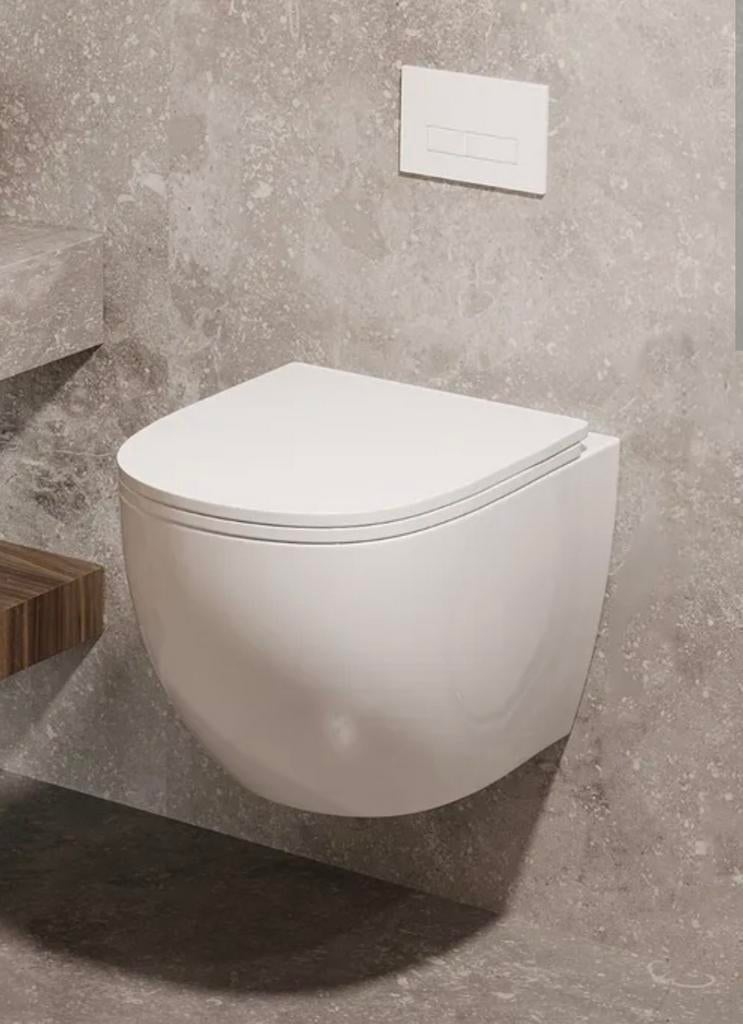 Saniclear itsie toilet mat wit rimfree  randvrij, Doe-het-zelf en Verbouw, Sanitair, Ophalen of Verzenden, Nieuw, Toilet