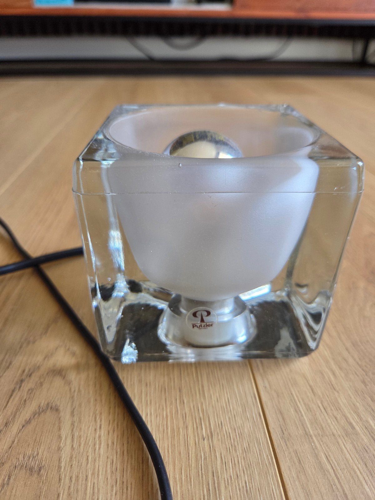 Peill & Putzler Ice Cube Tafellampje - Mat Glas - 1970, Ophalen of Verzenden, Gebruikt, Vintage, Mid-Century Modern