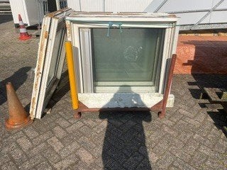 Kunststof Kozijnen, Kunststof, Gebruikt, Raamkozijn, Inclusief glas
