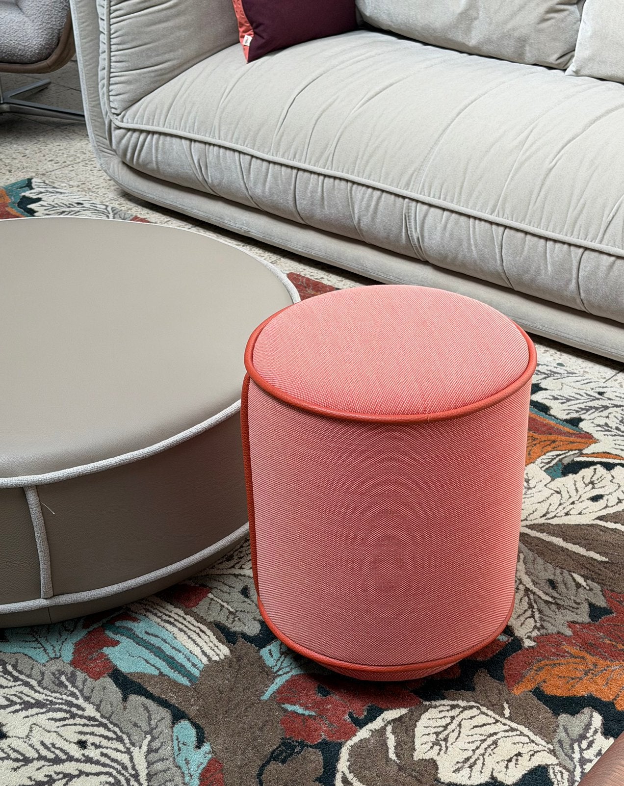 Leolux Bolmin poef NIEUW, Ophalen, Rond, Nieuw, Minder dan 50 cm