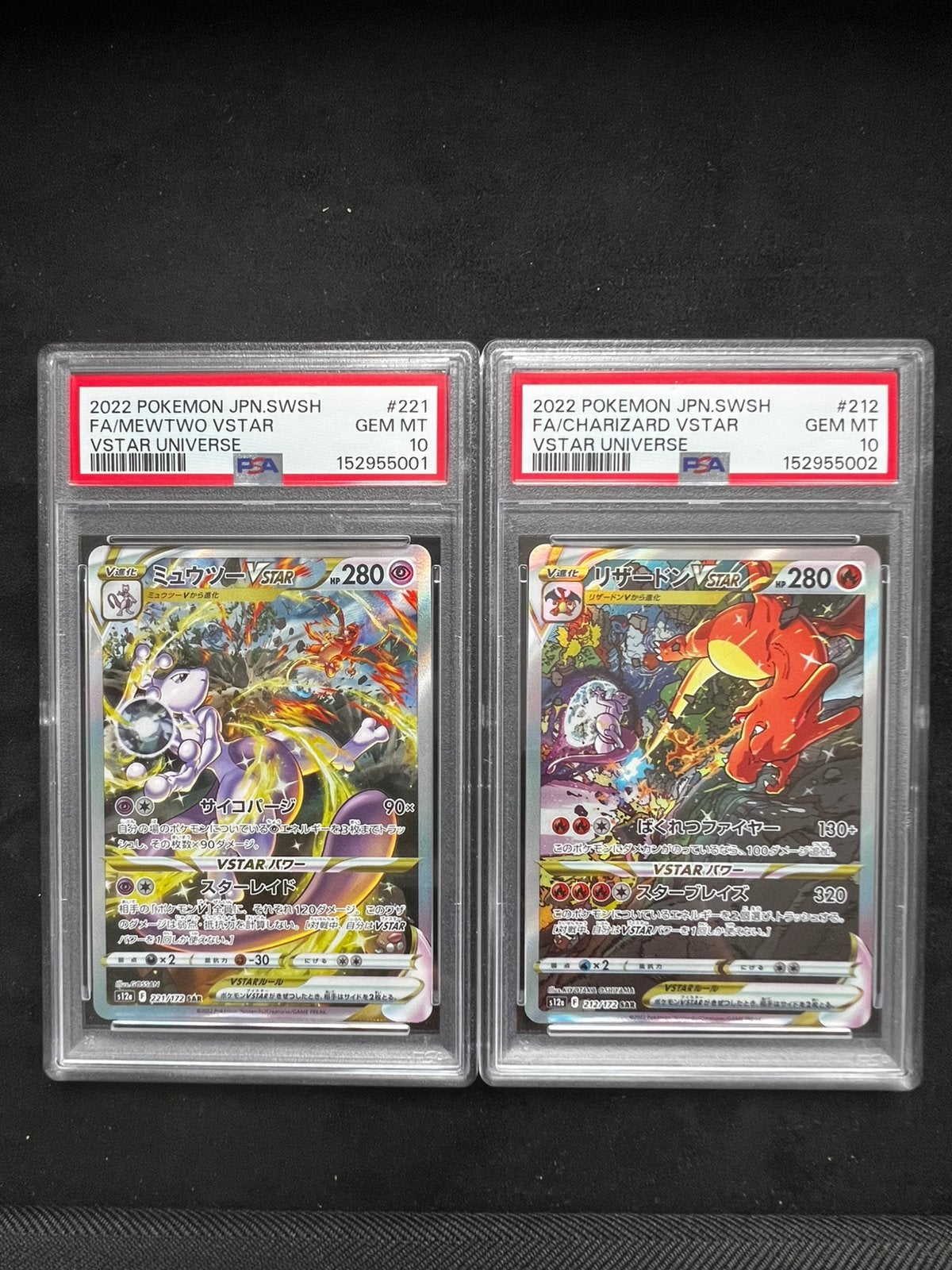 Charizard & mewtwo Vstar sequential PSA 10, Ophalen of Verzenden, Zo goed als nieuw