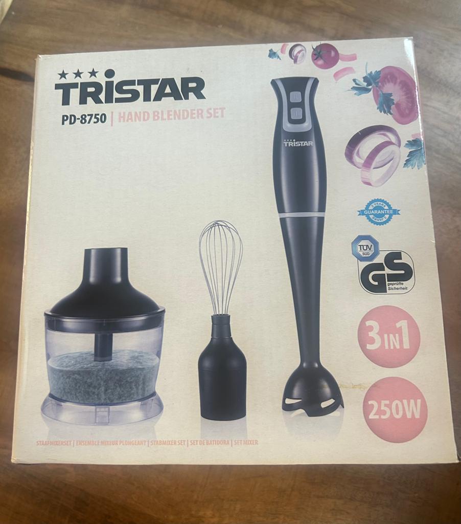 Tristar PD-8750 Staafmixer Set 3-in-1 - Nieuw in doos, Ophalen of Verzenden, Nieuw, Blender