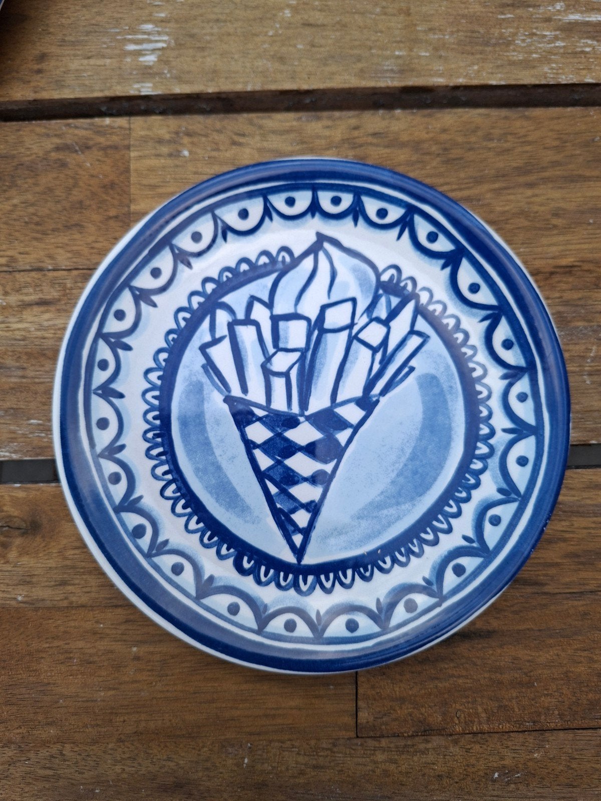 Blond Amsterdam gebaksbordje, Huis en Inrichting, Keuken | Servies, Ophalen of Verzenden, Zo goed als nieuw, Bord(en), Aardewerk