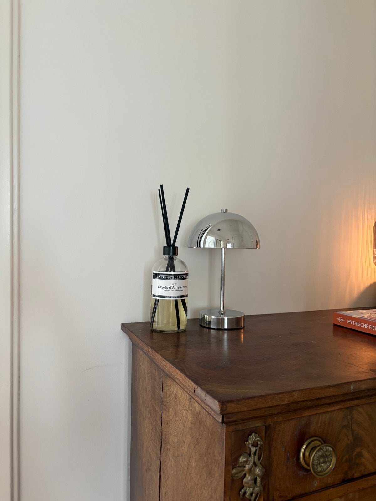 Chromen Tafellamp - mid-century modern, Ophalen, Nieuw, Sfeerlamp, Metaal