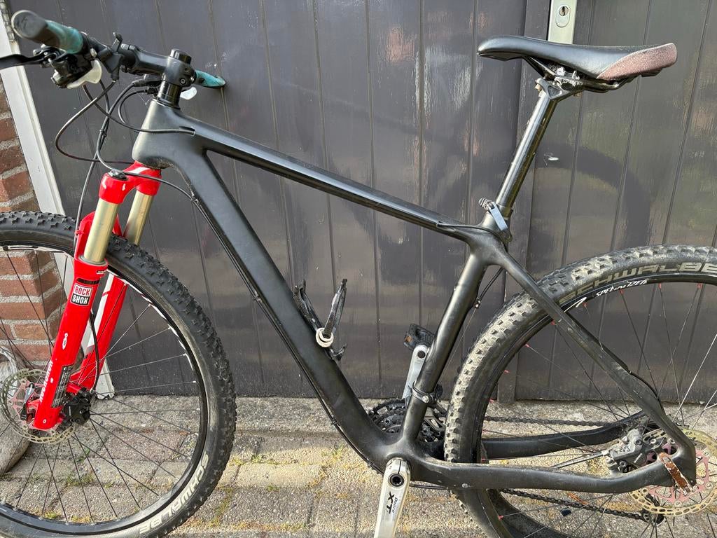 Carbon Mountainbike met RockShox vering, Gebruikt, Hardtail, Heren, Schijfrem