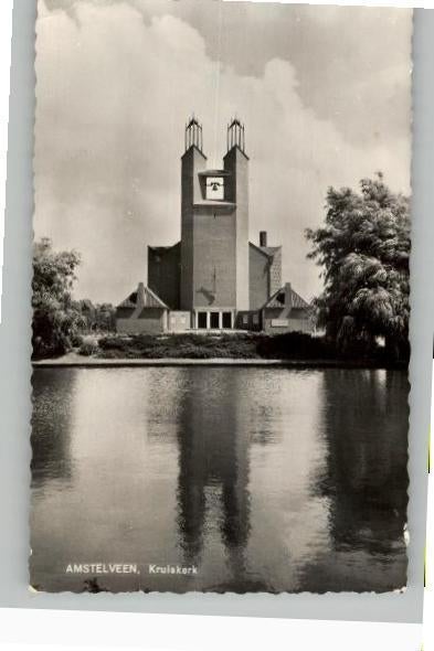 Amstelveen 2 kaarten Kruiskerk, Verzenden, Voor 1920, Noord-Holland
