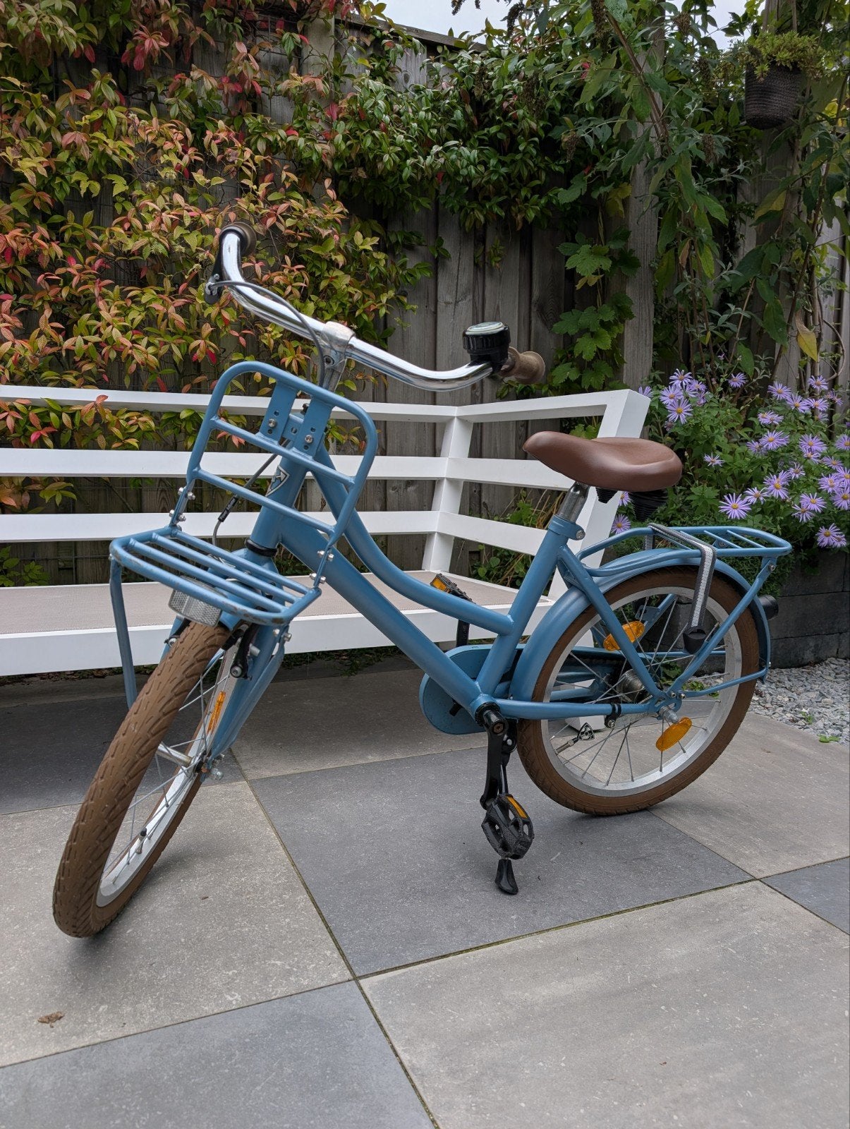 Blauwe Alpina Cargo 18 inch kinderfiets, Fietsen en Brommers, Ophalen, Terugtraprem, Alpina, 16 tot 20 inch