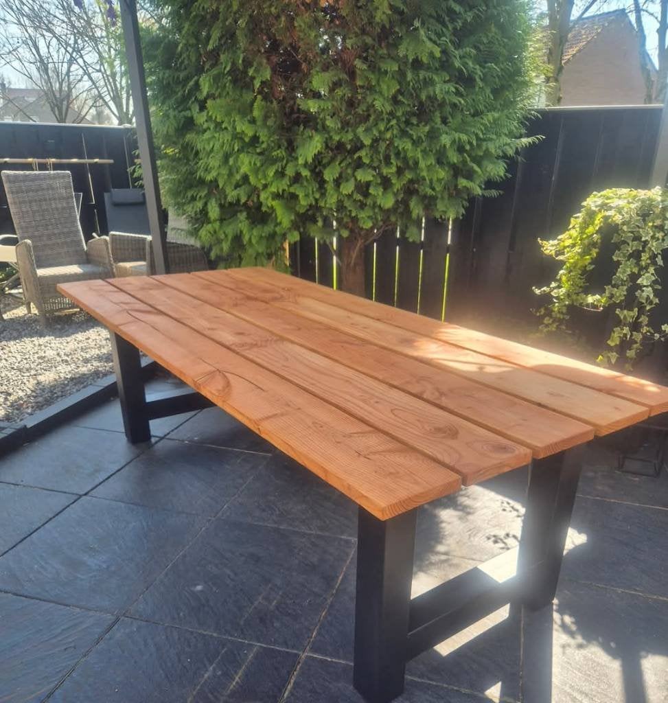 Tuintafel van volhouten Douglas planken., Ophalen, Nieuw, Rechthoekig, Hout