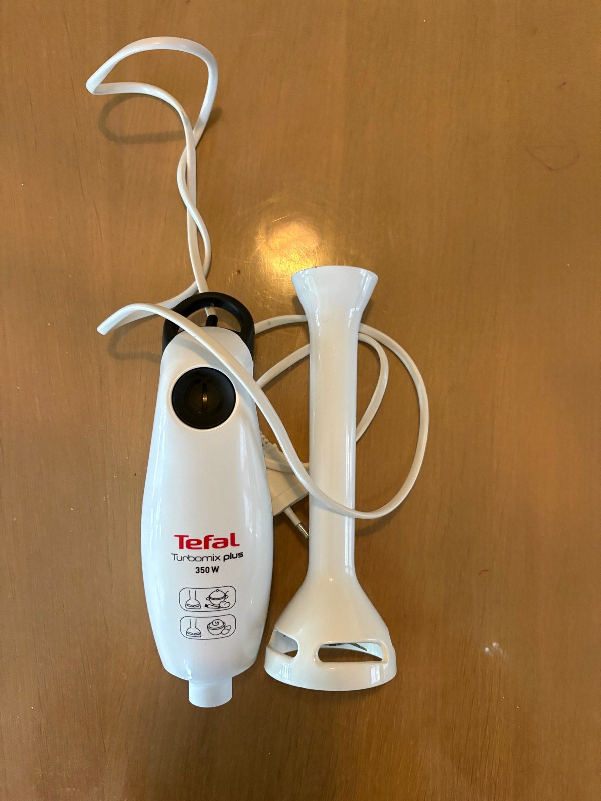 Tefal Turbomix Plus 350W Staafmixer, Ophalen of Verzenden, Zo goed als nieuw, Vaatwasserbestendig, Minder dan 1 liter