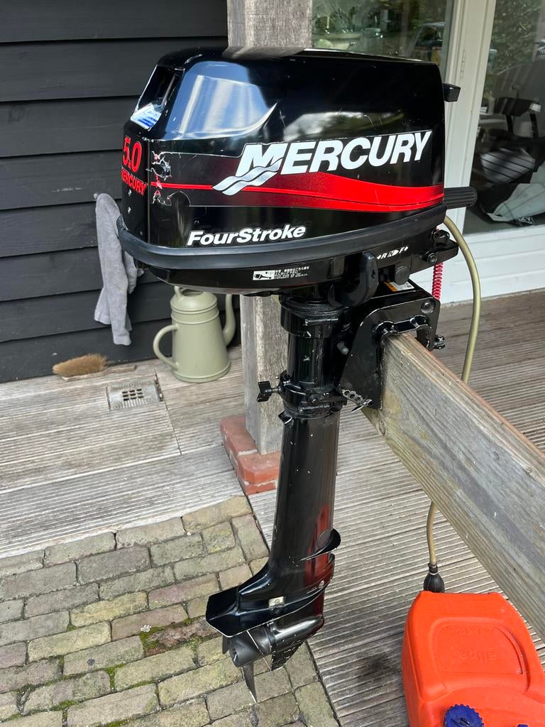 Mercury 5.0 pk FourStroke langstaart met externe tank, Ophalen, Gebruikt, Benzine