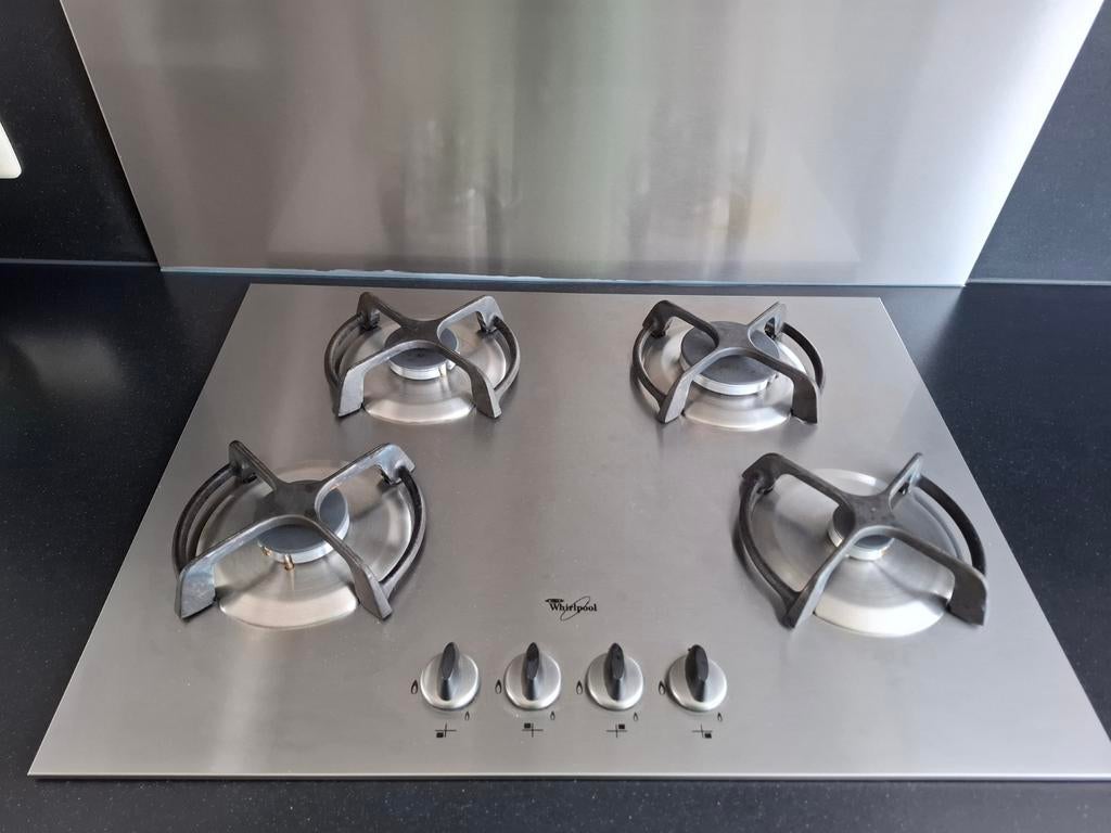 Gaskookplaat 4 pits Whirlpool, Witgoed en Apparatuur, Kookplaten, Gebruikt, Inbouw, Gas, 4 kookzones