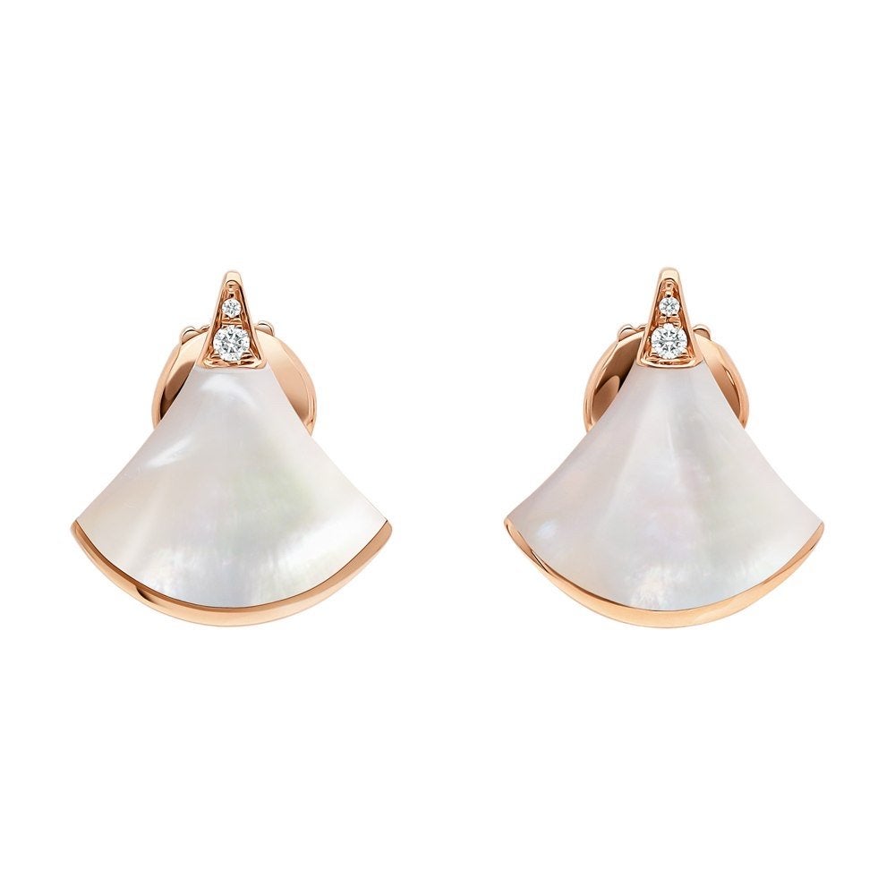 Prachtige Bvlgari Divas' Dream Oorbellen met Diamanten, Ophalen, Zo goed als nieuw, Met edelsteen, Knopjes of Stekers
