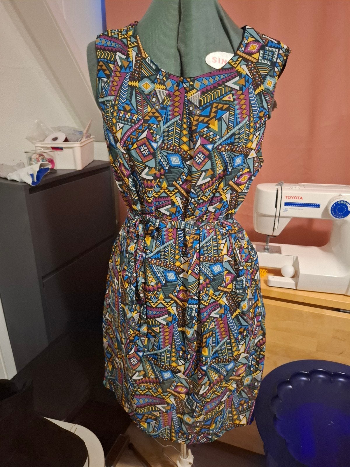 Jurk zomerjurk aztek print maat XL, Ophalen of Verzenden, Zo goed als nieuw, Maat 46/48 (XL) of groter, Overige kleuren