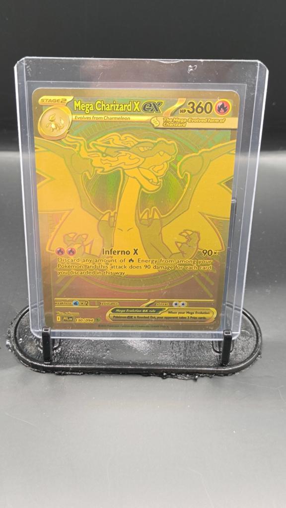 Mega Charizard X EX Gouden Pokemon Kaart, Hobby en Vrije tijd, Verzamelkaartspellen | Pokémon, Ophalen of Verzenden, Zo goed als nieuw