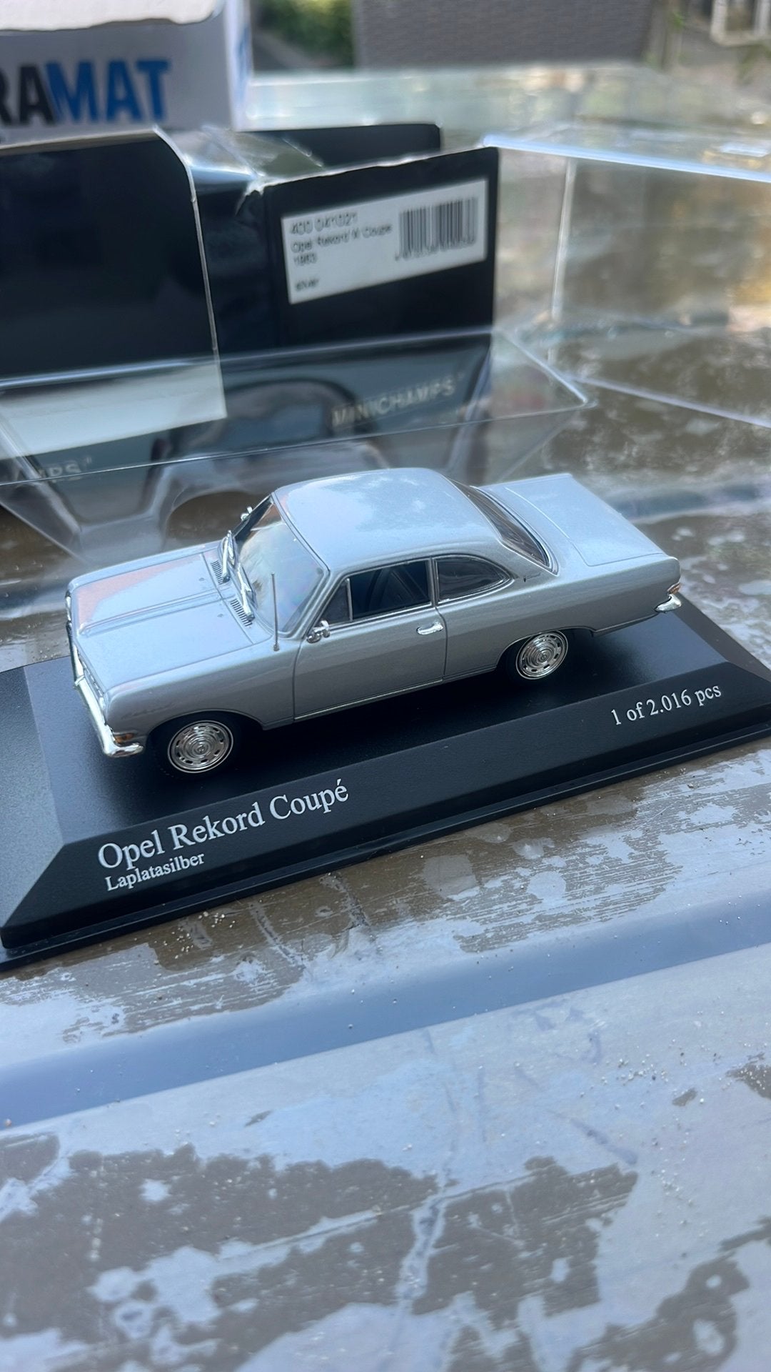 Opel Rekord A 1963 1:43 Minichamps zilver, Ophalen of Verzenden, Nieuw, Auto, MiniChamps