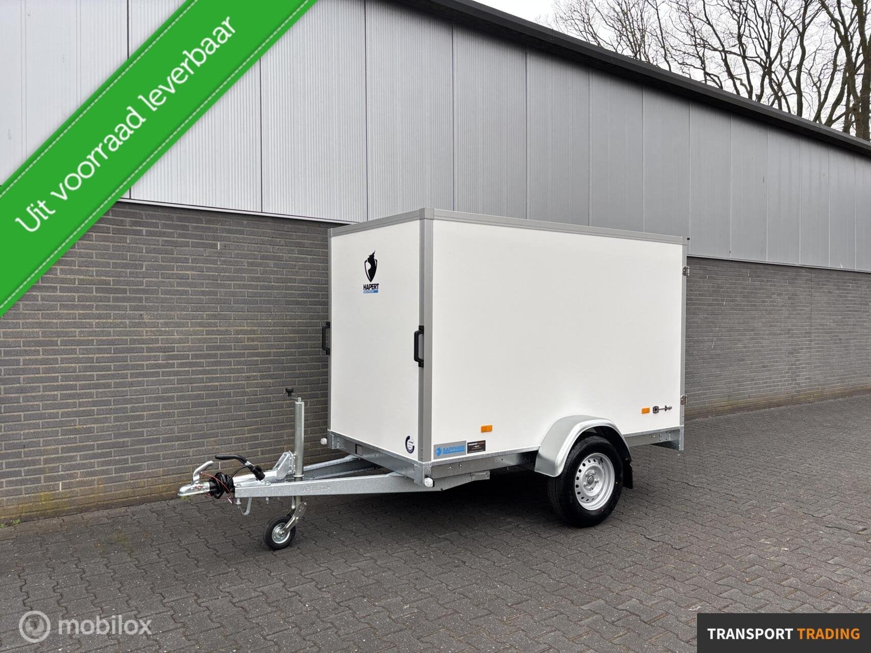 Hapert Sapphire 1350 KG gesloten 250x130x150 cm Bj. 2026!, Transport Trading, Nieuw, Info@transporttrading.nl, De Grift 15 Nieuwleusen