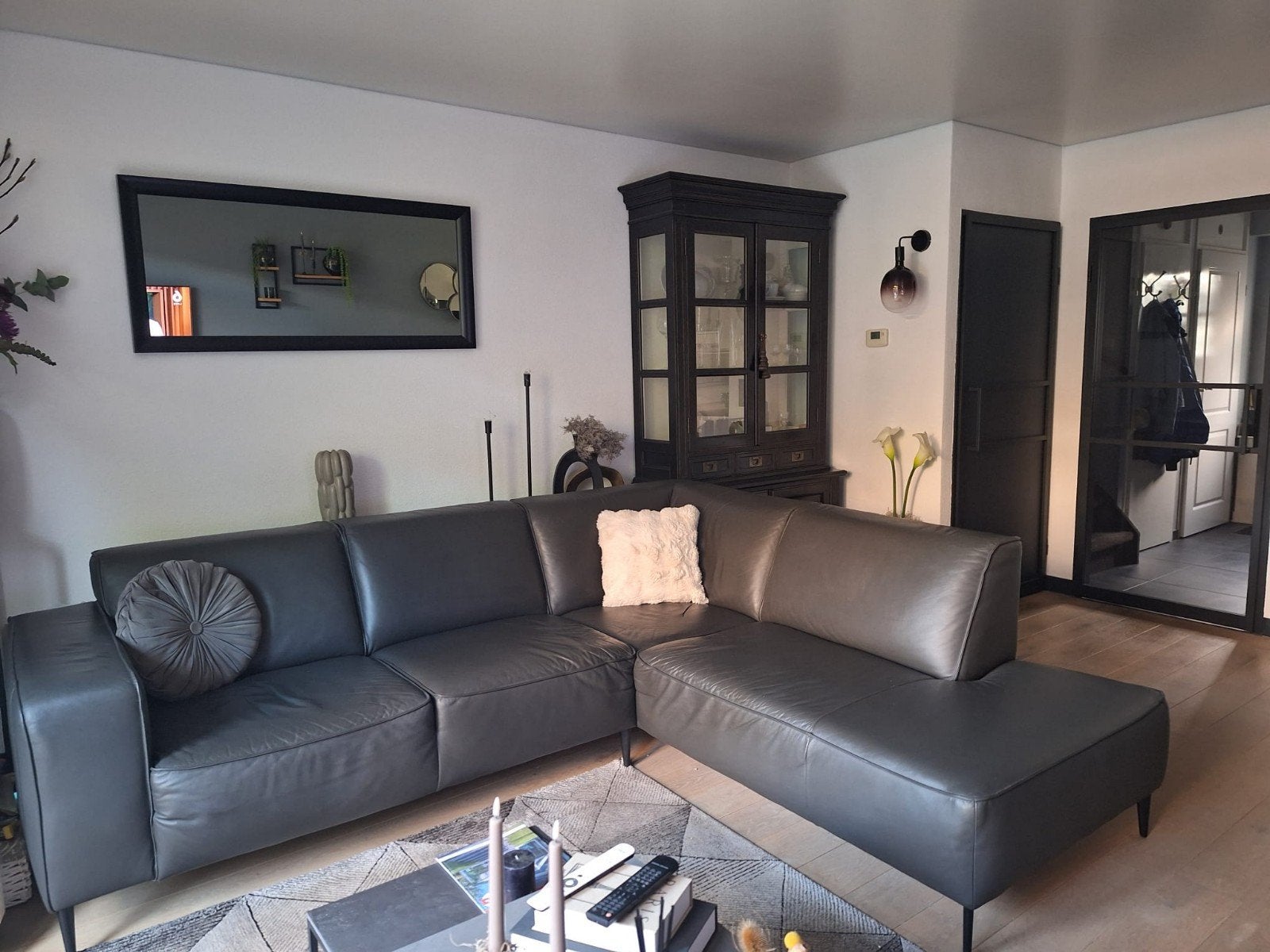 bankstel, Huis en Inrichting, Ophalen, Gebruikt, Leer, Modern