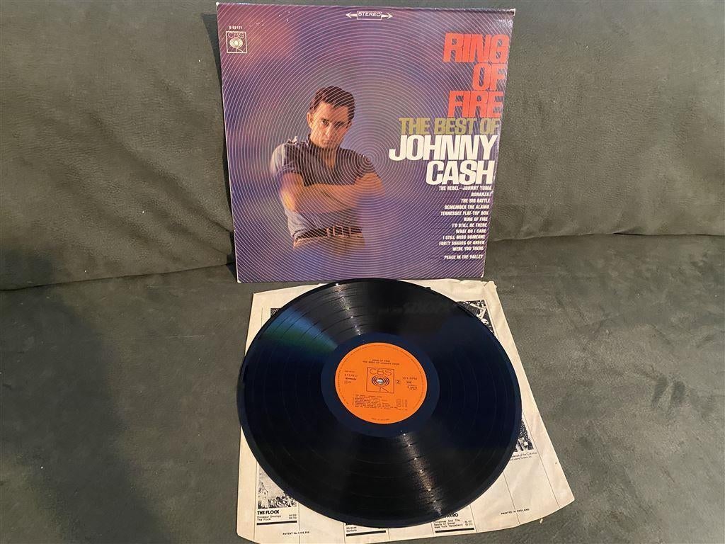 Johnny Cash - Ring on fire the best of LP [1009], Cd's en Dvd's, Vinyl | Rock, Verzenden, Zo goed als nieuw, 12 inch, Poprock
