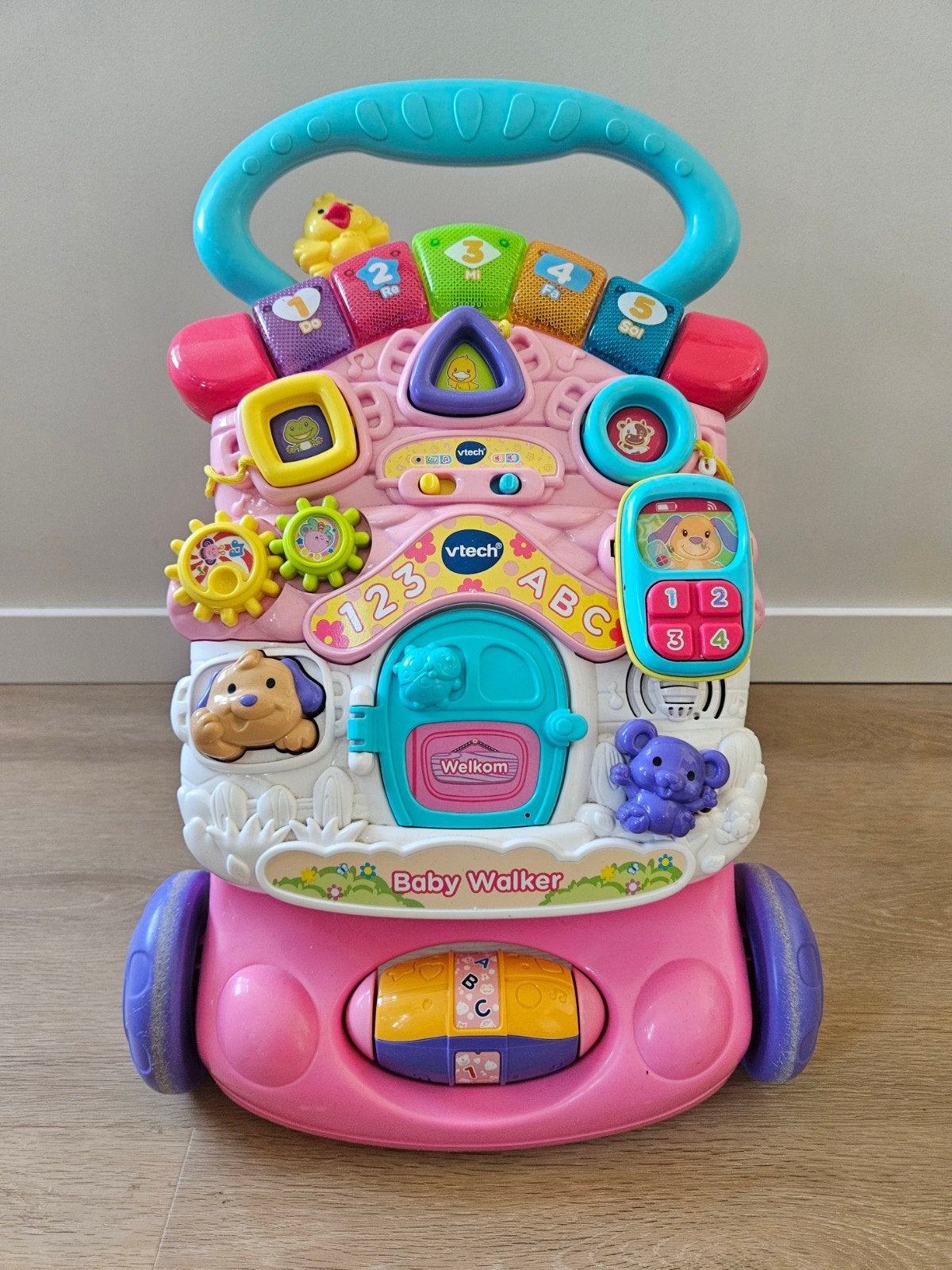 VTech Baby Walker Roze - Interactieve Loopwagen, Kinderen en Baby's, Speelgoed | Babyspeelgoed, Ophalen of Verzenden, Zo goed als nieuw
