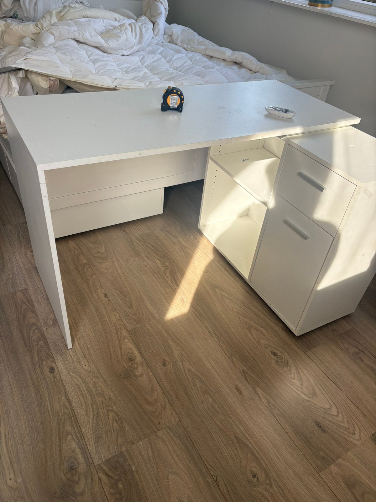 Bureau, Ophalen, Met lades, Nieuw, Wit