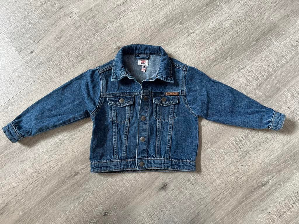 Spijkerjasje maat 98, Ophalen of Verzenden, Zo goed als nieuw, Jongen of Meisje, Jas