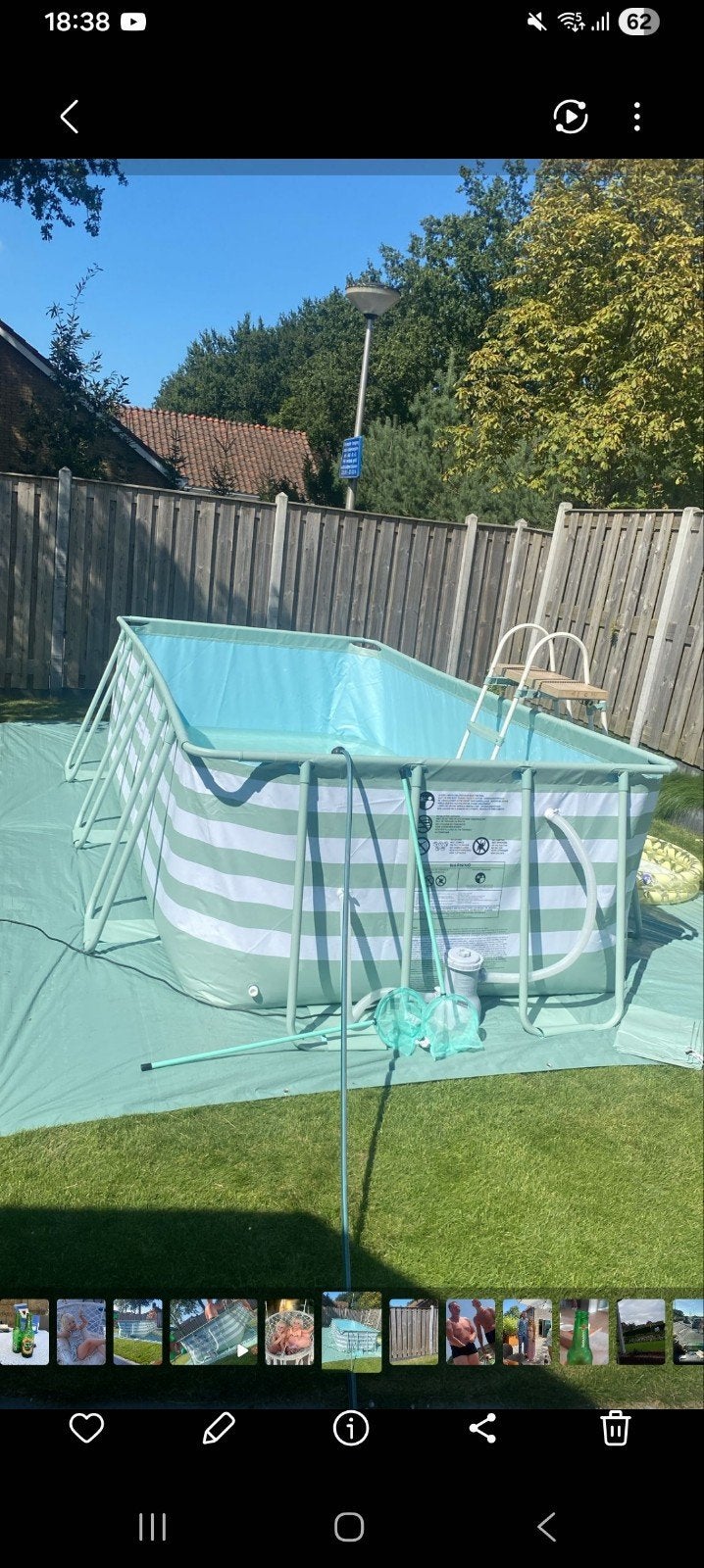 Opzetzwembad 400x200x100 cm - Zo goed als nieuw, Ophalen, 200 tot 300 cm, 80 tot 120 cm, Zo goed als nieuw