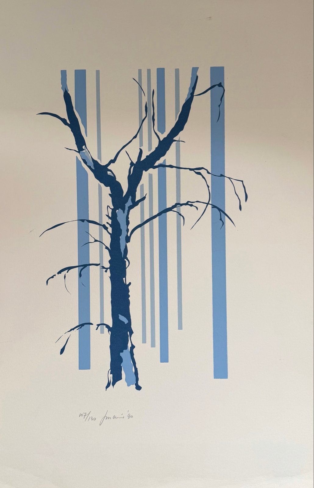 Set van 2 gesigneerde zeefdrukken - J.M.A.N. '89 & '90, Antiek en Kunst, Kunst | Litho's en Zeefdrukken, Gelimiteerde oplage, Ophalen of Verzenden