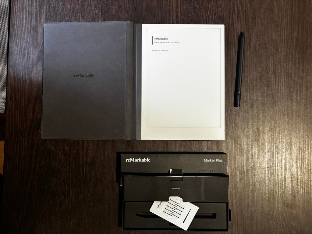 Remarkable 2 + Marker Plus + Book Folio, Computers en Software, Remarkable, Remarkable, Ophalen of Verzenden, Zo goed als nieuw