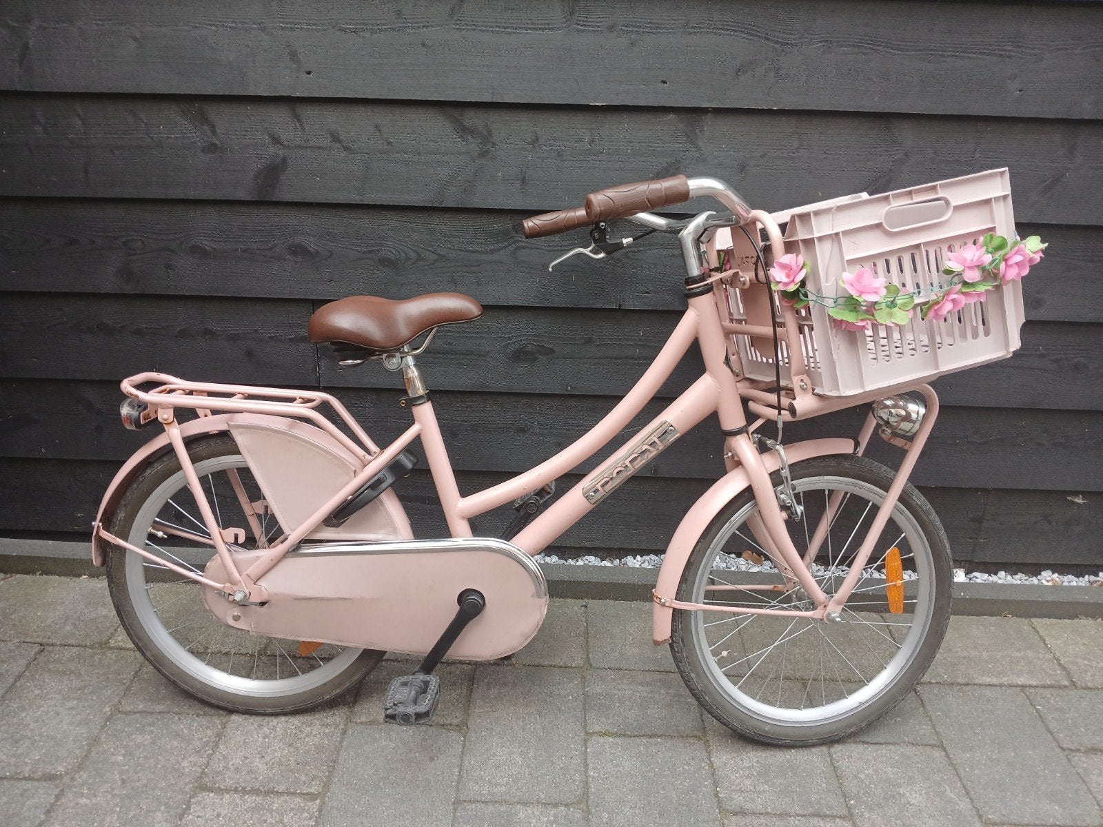 Popal Meisjesfiets Roze 20 inch met mandje, Fietsen en Brommers, Fietsen | Kinderfietsjes, Ophalen, Terugtraprem, Popal, 16 tot 20 inch