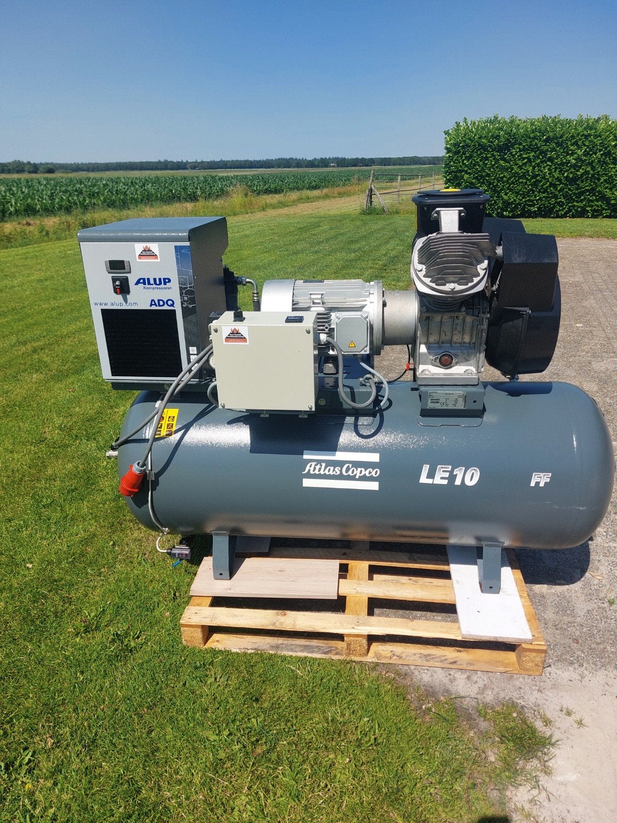 Compressor merk atlas copco Le10_10uv 475 ff, 100 liter of meer, Ophalen of Verzenden