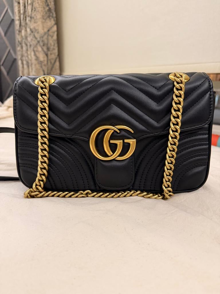 Gucci Marmont schoudertas zwart - nieuw, Ophalen of Verzenden, Nieuw, Zwart, Schoudertasje