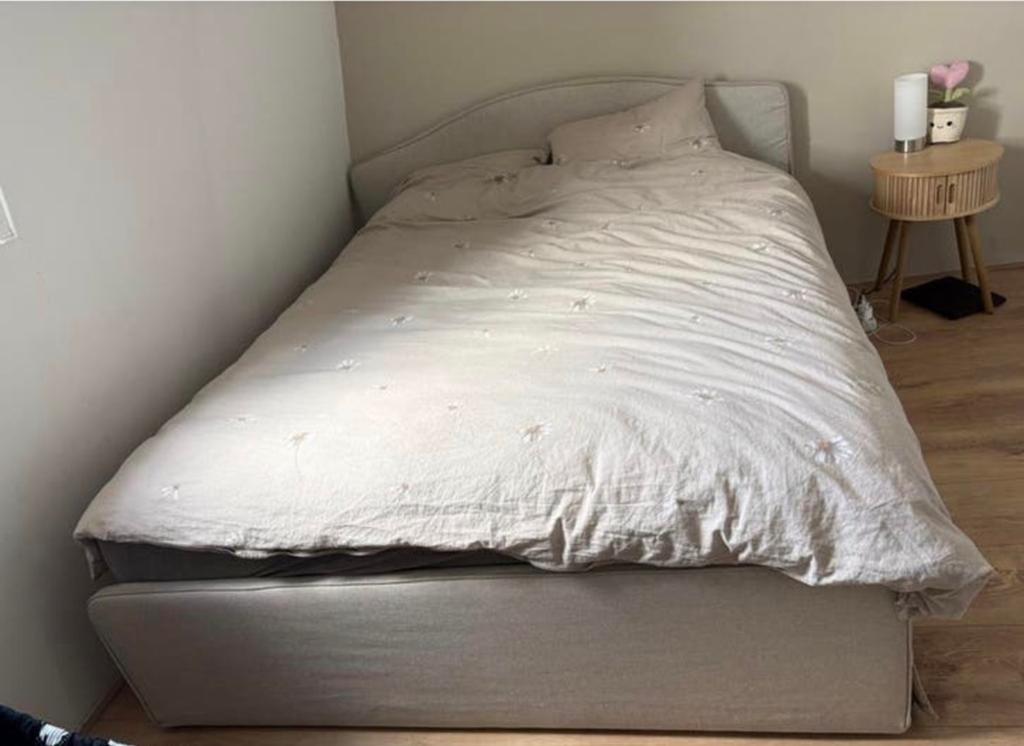 Ikea bed 160x200 compleet, Ophalen, Wit, Tweepersoons, Zo goed als nieuw