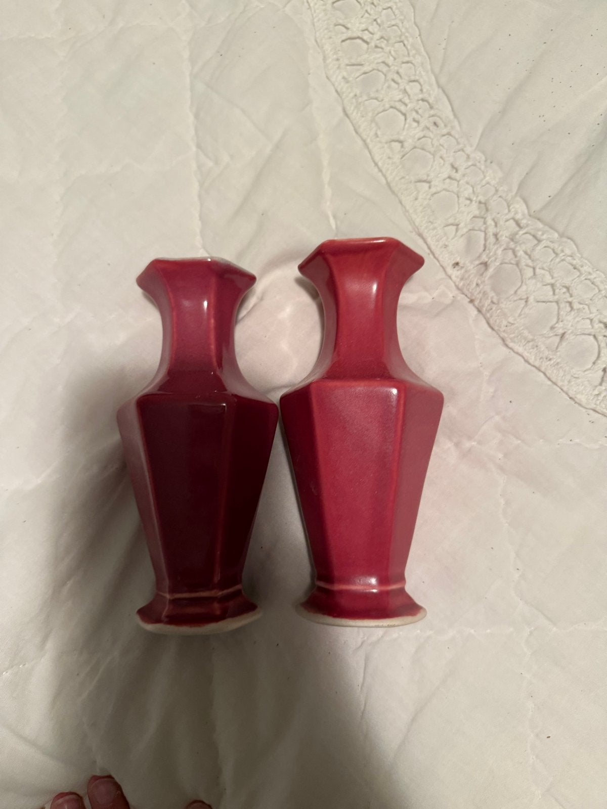 Set van 2 vintage roze vazen, Ophalen