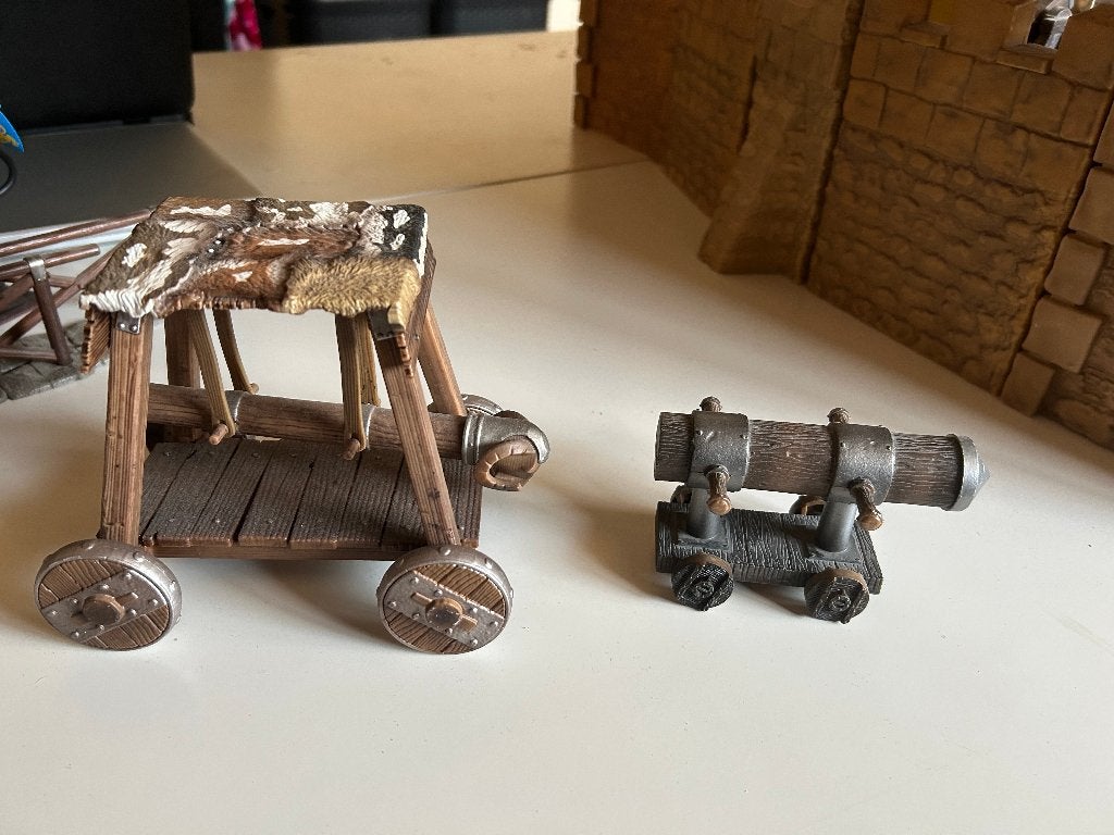 Schleich overdekte stormram en Papo stormram, Ophalen of Verzenden, Zo goed als nieuw