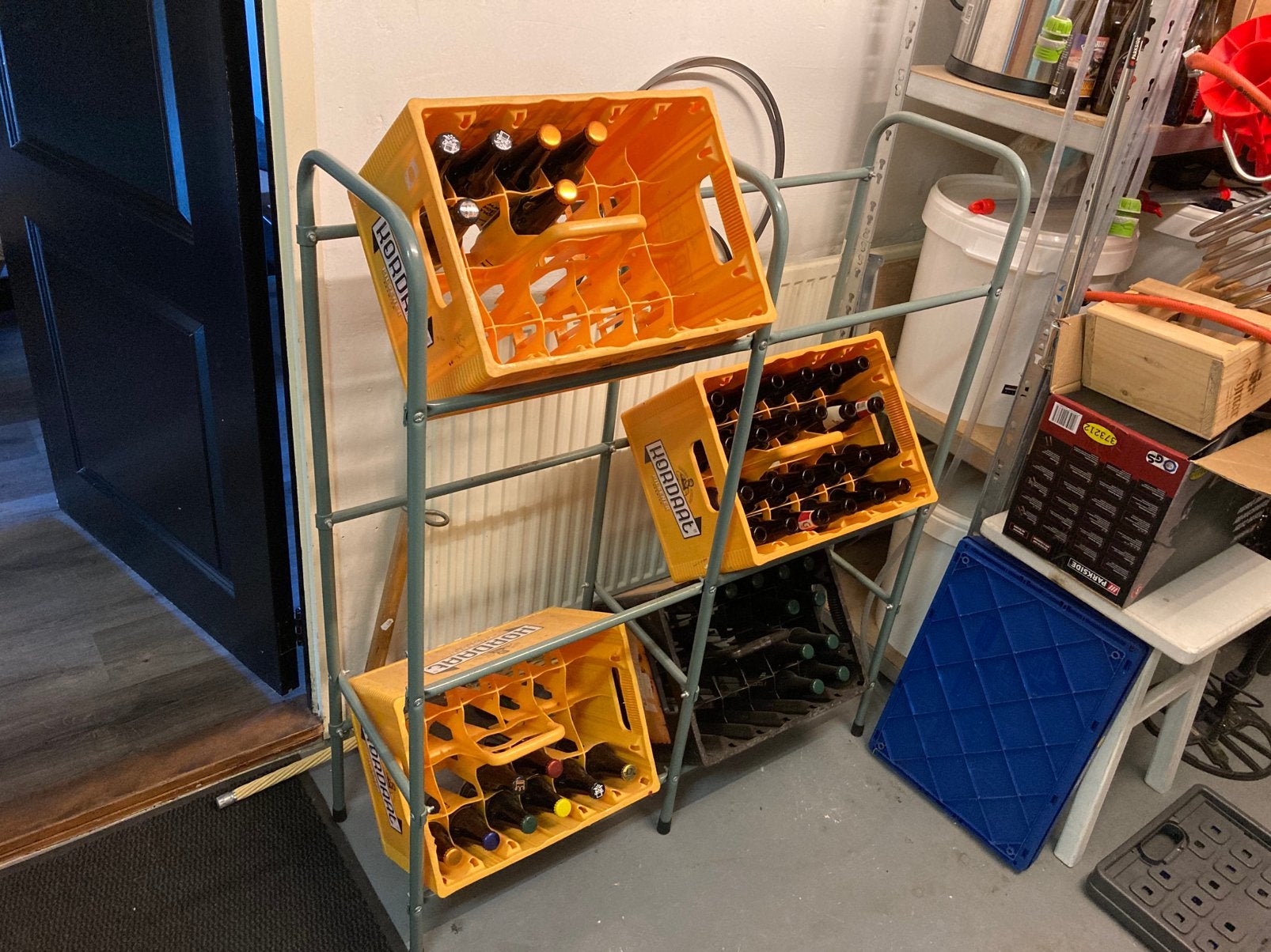 Kratten rek flessen rek, Ophalen of Verzenden, Zo goed als nieuw