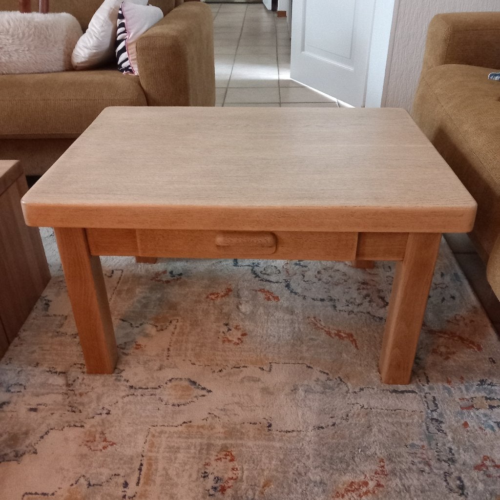 Salontafel / bijzettafel eiken, Ophalen, 50 tot 100 cm, Eikenhout, 50 tot 100 cm