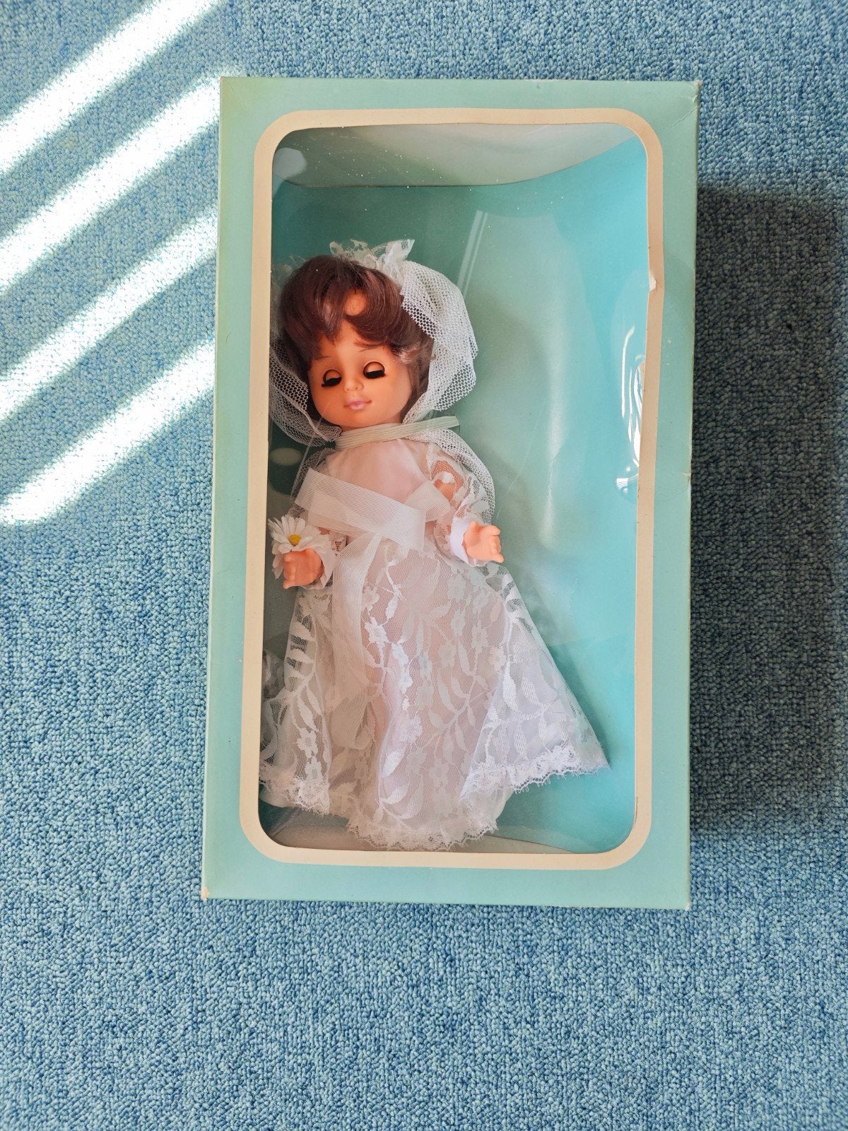 Vintage bruidspop Made in GDR in originele doos, Ophalen of Verzenden, Nieuw, Pop