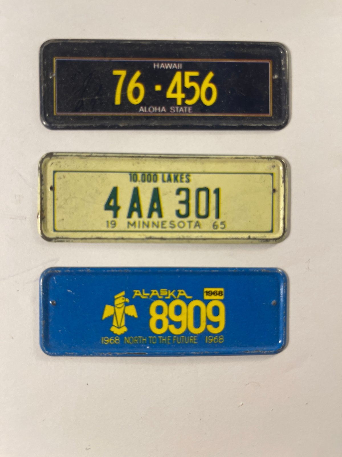Vintage Mini Kentekenbordje "No. 13 Alaska U.S.A.", Verzenden, Gebruikt