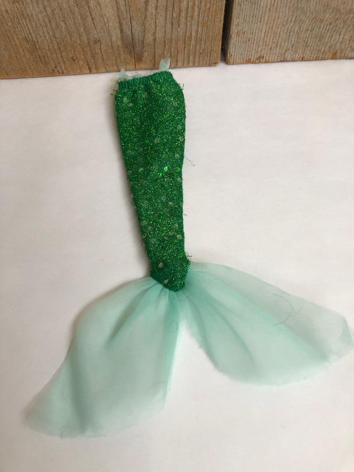 Groen zeemeermin staart met glitter, Ophalen of Verzenden, Zo goed als nieuw, Barbie