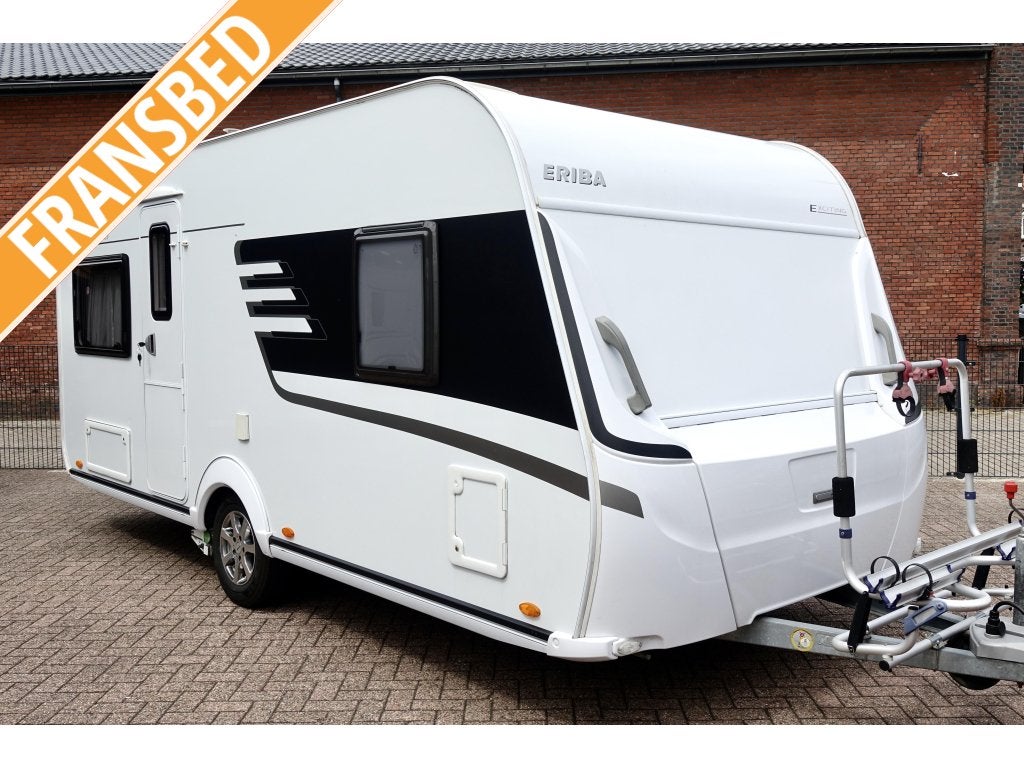 Hymer Eriba Exciting 465 Mover Voortent Fietsrek 1500KG 2014, Rondzit, Dwarsbed, Bedrijf, Schokbreker