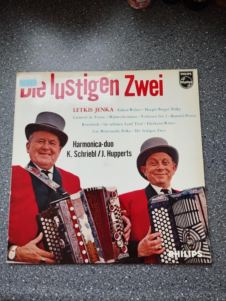 Philips LP: Die lustigen Zwei - Schriebl & Hupperts, Cd's en Dvd's, Vinyl | Pop, Gebruikt, Originele persing, 1960 - 1969, 12 inch