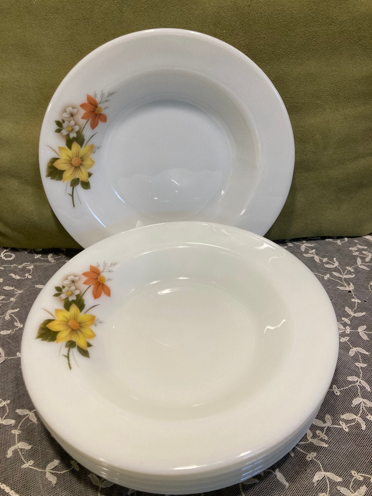Vintage Engels diep bord, Pyrex (110325), Huis en Inrichting, Keuken | Servies, Gebruikt, Ophalen of Verzenden, Glas, Bord(en)
