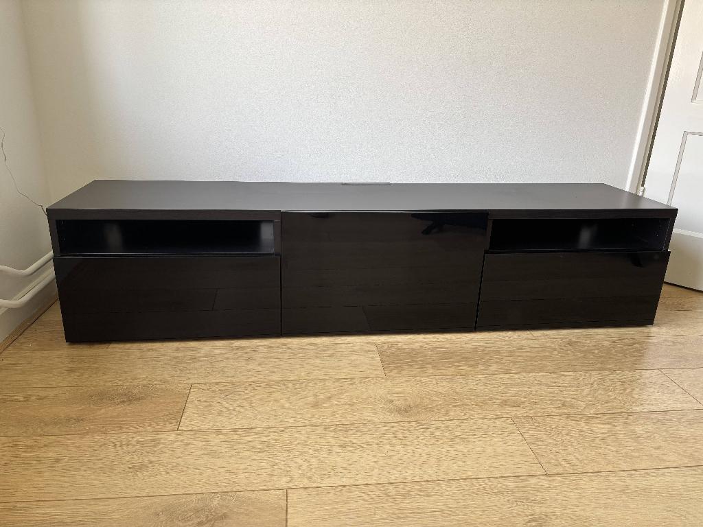 TV-meubel IKEA Besta 180 x 42 x 39cm, Ophalen, Overige materialen, 150 tot 200 cm, Zo goed als nieuw