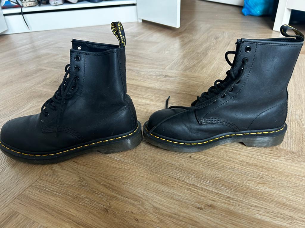 Dr. Martens 1460 Zwarte Leren Laarzen, Kleding | Dames, Schoenen, Ophalen of Verzenden, Gedragen, Zwart, Lage of Enkellaarzen