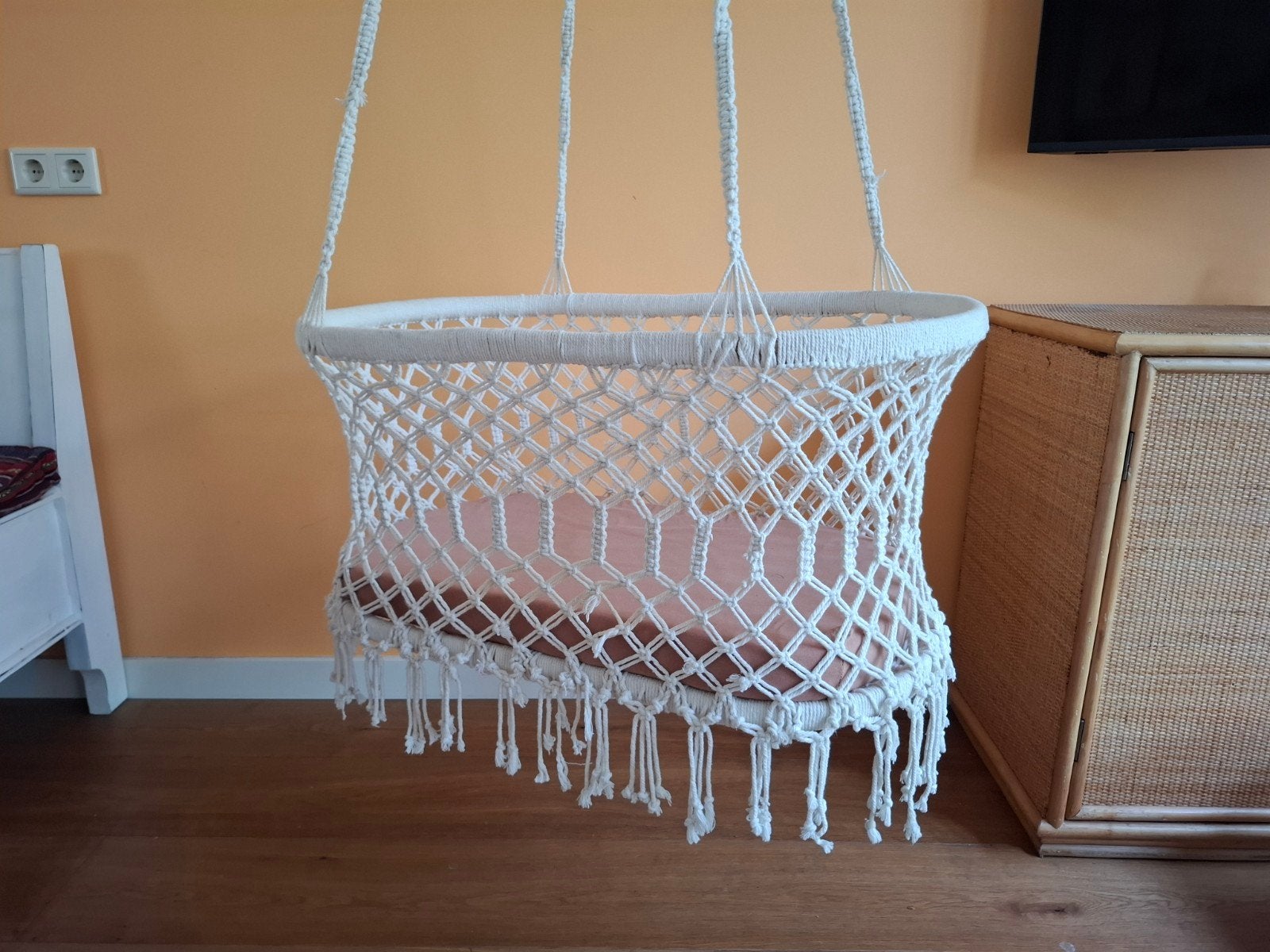 Macramé Wieg Hangwieg Baby Wiegje, Ophalen, Gebruikt, Wieg