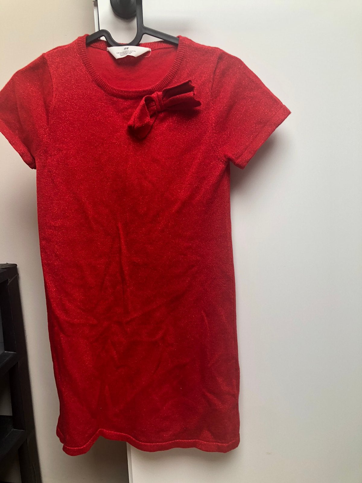 Rood jurkje 134-140, Kinderen en Baby's, Kinderkleding | Maat 134, Ophalen of Verzenden, Zo goed als nieuw, Meisje, Jurk of Rok