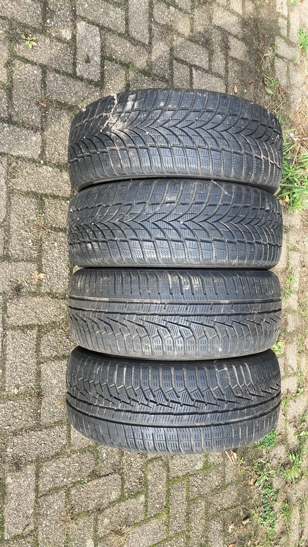 Winterbanden 4x 205/50R17 93V, Ophalen, Gebruikt, 17 inch, Band(en)