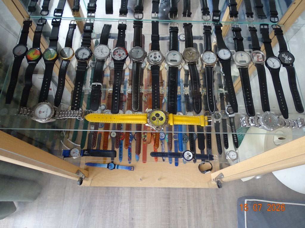Reklame horloges   59 stuks, Ophalen of Verzenden, Gebruikt
