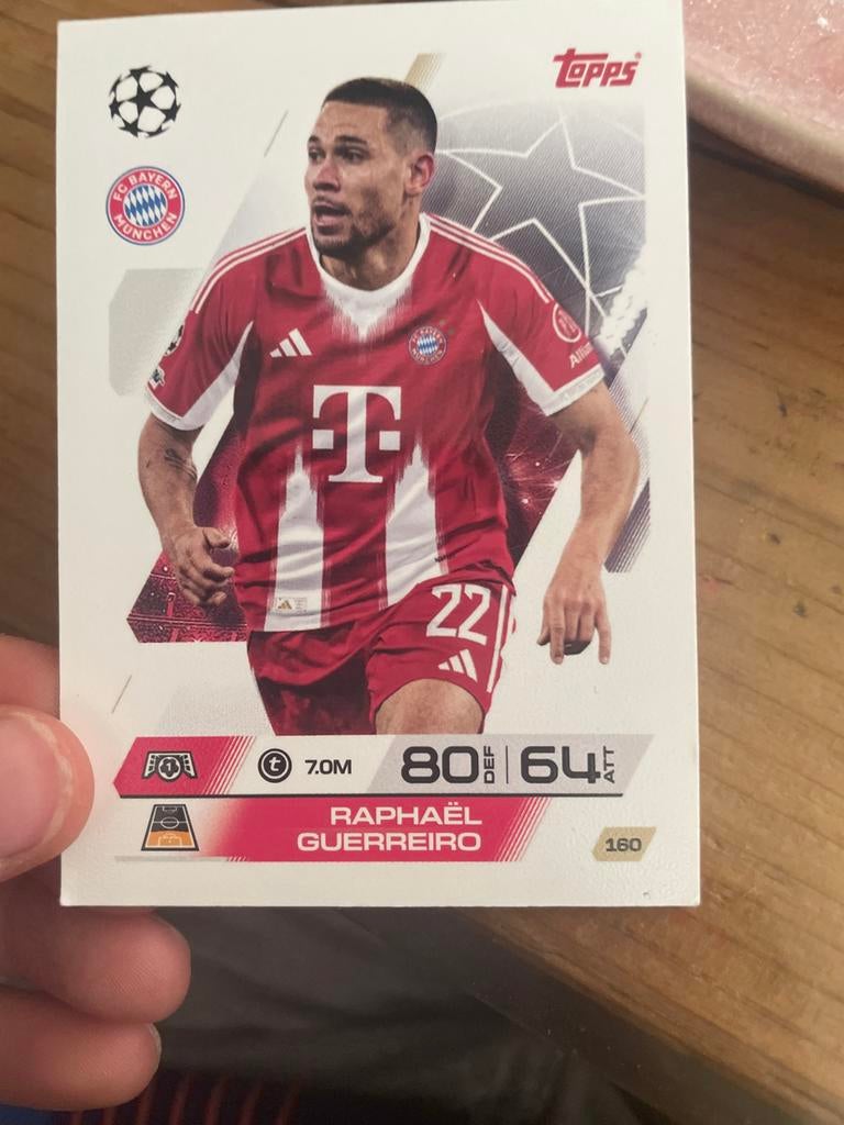 Topps Raphael Guerreiro FC Bayern München Spelerskaart, Verzamelen, Ophalen of Verzenden, Zo goed als nieuw, Buitenlandse clubs